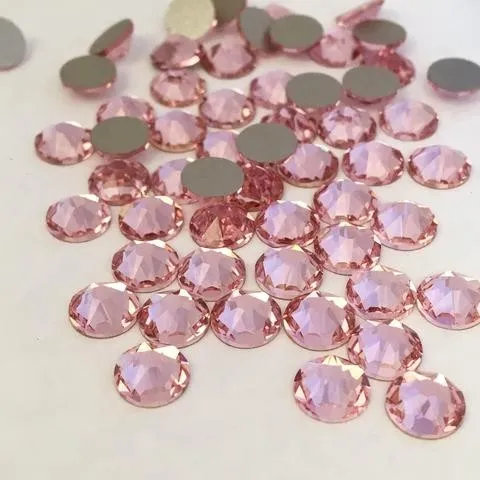 Beautystones Light Rose neglekrystaller flad