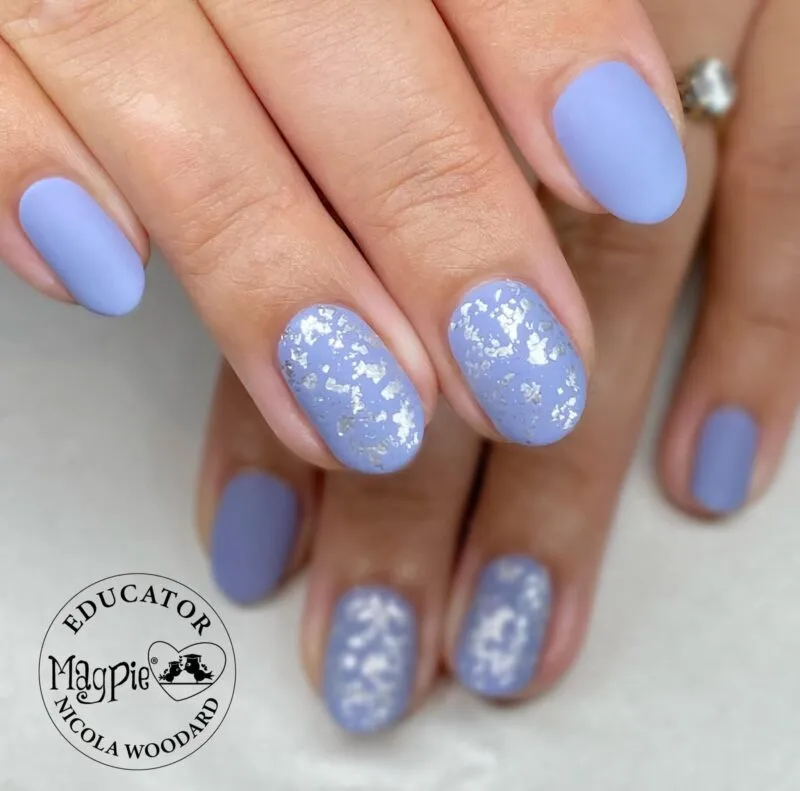 Indigo Nails Beautystones Silver bladguld neglefolie sølv