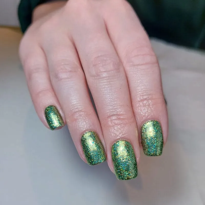 Indigo Nails Sage glitter til negle – støvet glans
