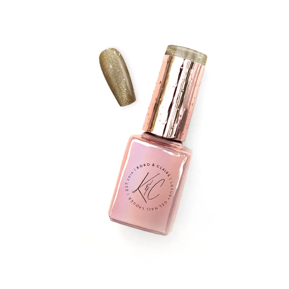Clear Jelly Stamper 0197 Bright Idea cateye gel polish guld