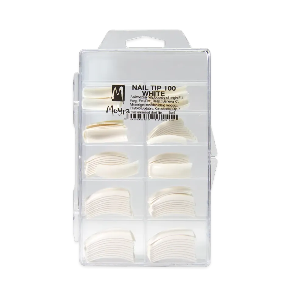 Moyra Tip Box 100 stk hvide negletips short french