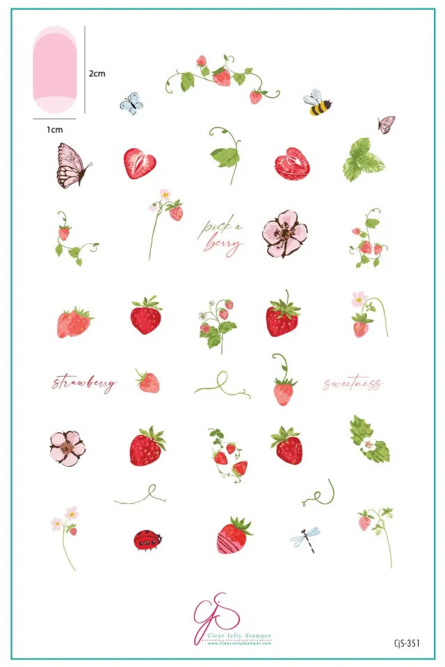 Clear Jelly Stamper Strawberry Sweetness CjS-351 stempelplade jordbær