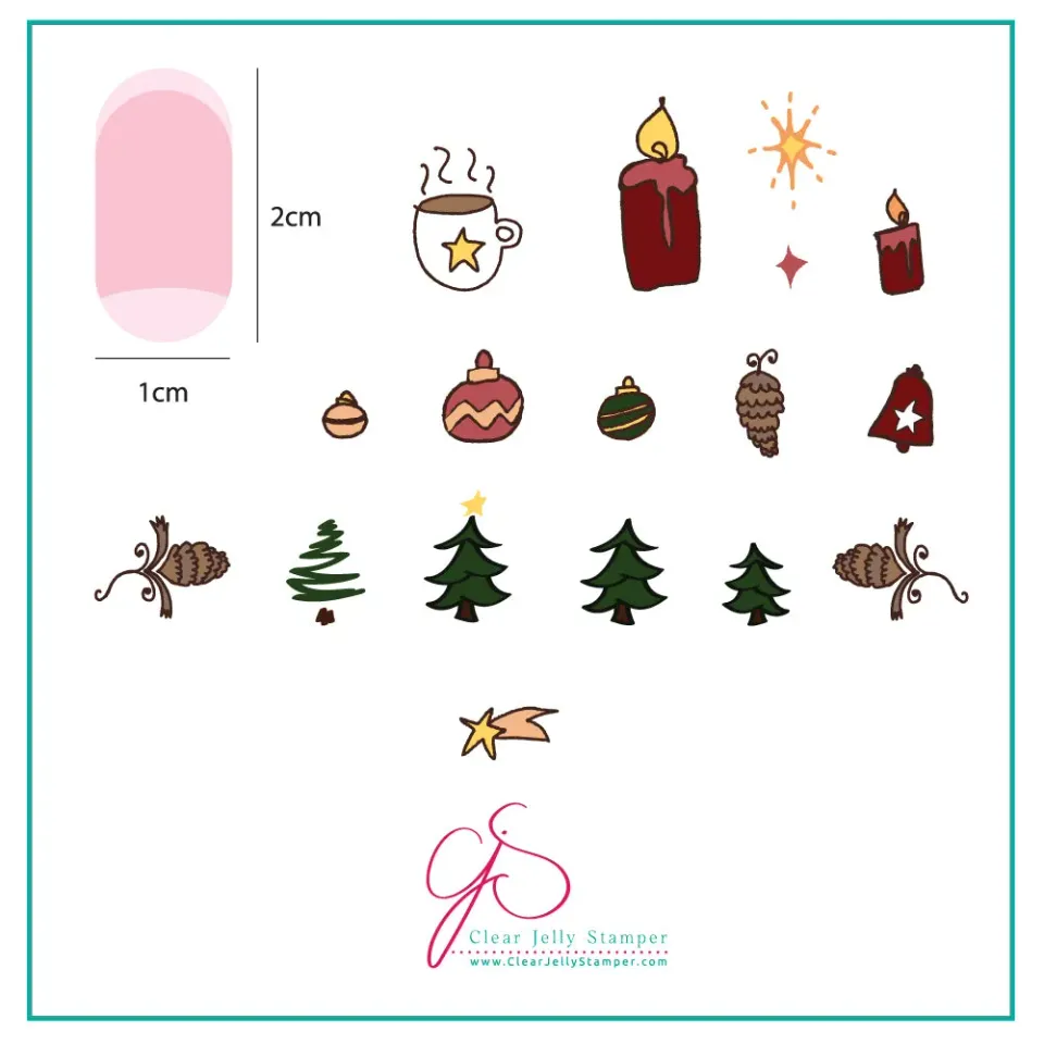 Clear Jelly Stamper Cappuccino and Candles CjSC-06 stampingplade jul