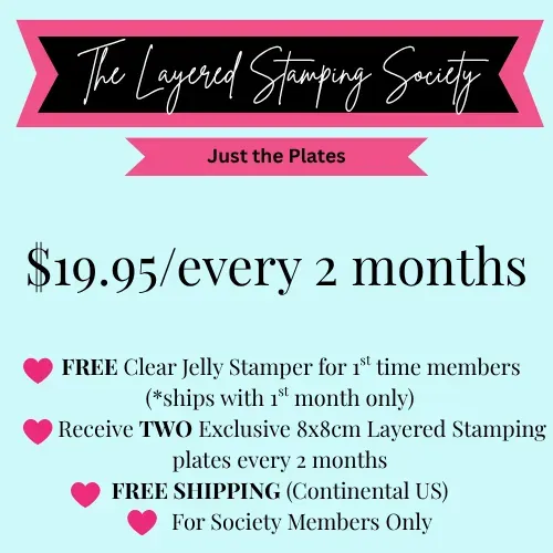 Clear Jelly Stamper Layered Society stampingplader 2-pak