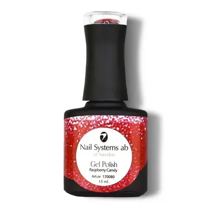 Mline Beauty 074 Raspberry Candy gel polish 15 ml rosenrød