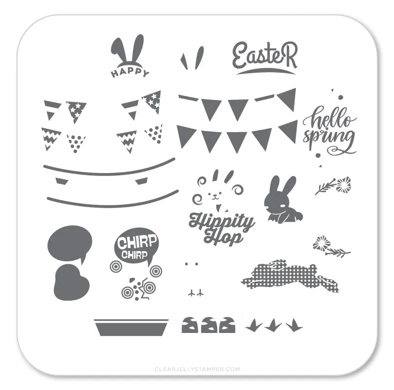 Clear Jelly Stamper CjSH-12 stempelplade Hippity Easter