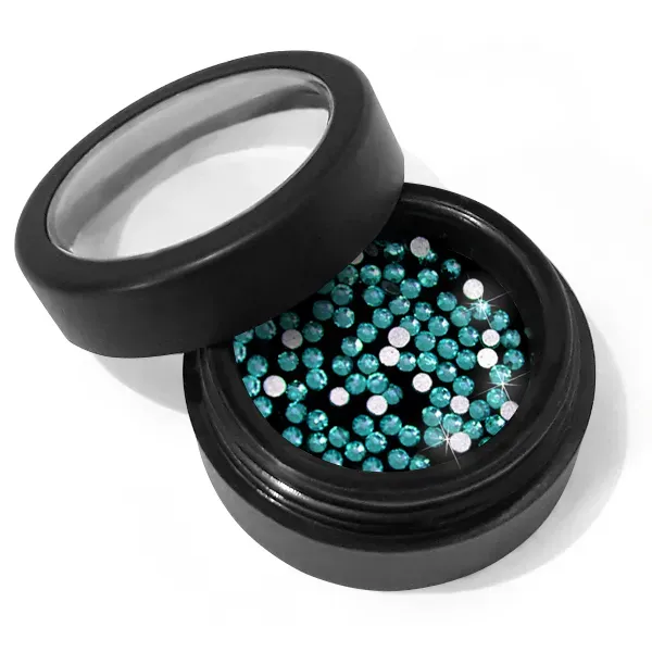 Moyra Crystal Stones 09 Blue Zircon neglesten 100 stk blå