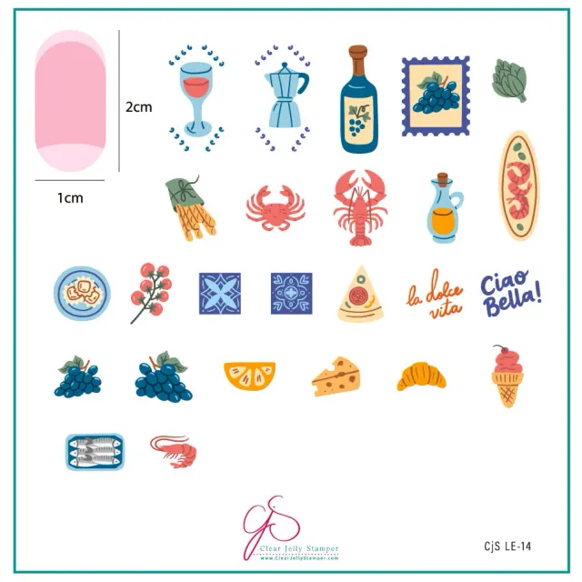 Clear Jelly Stamper Sweet Life CjSLE-14 stemplingplade mad