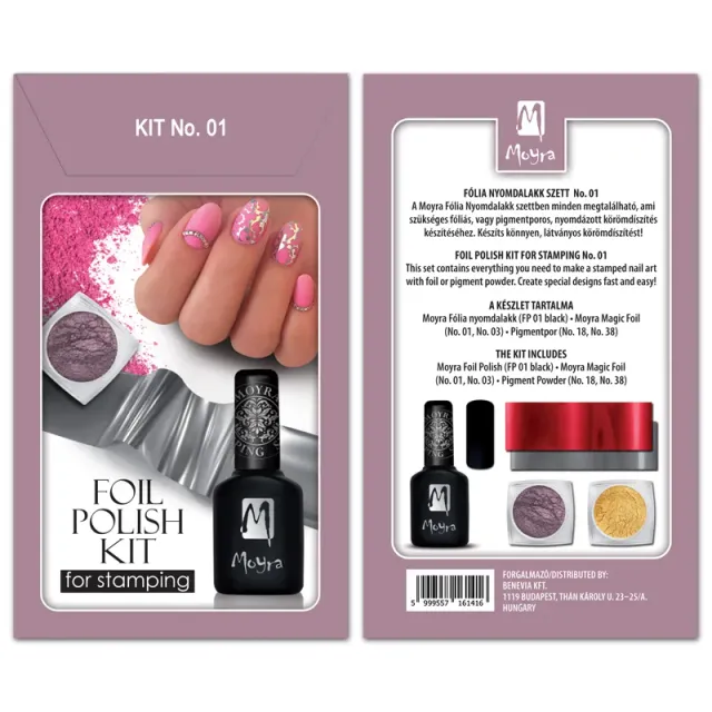 Moyra Foil Polish Kit No.01 stamping sæt