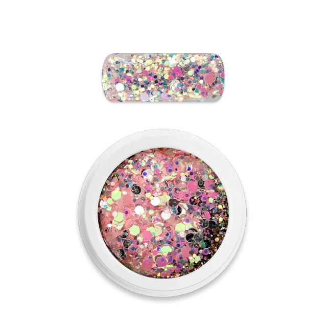 Moyra Holo glitter mix 24 Chameleon baby pink 1 g