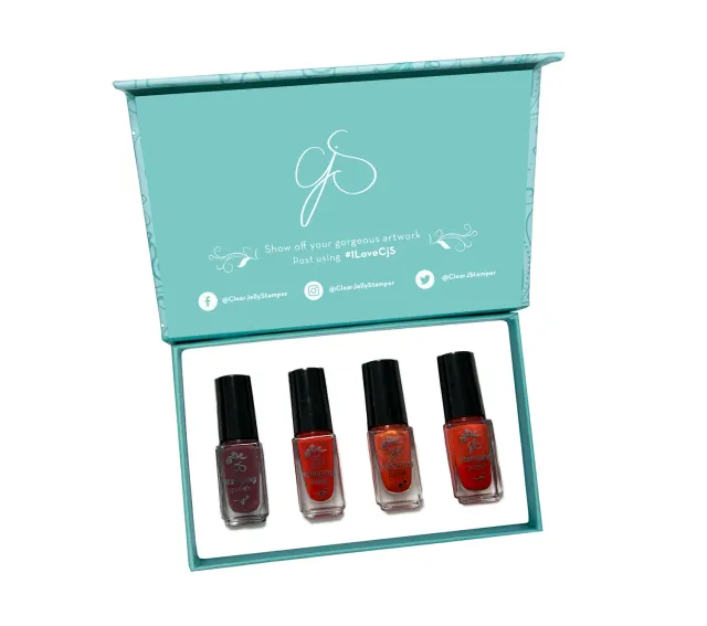 Clear Jelly Stamper Orange Mash Up stamping sæt 4x5 ml orange