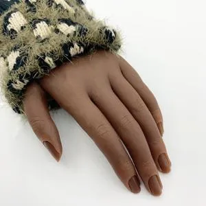 Clear Jelly Stamper Cuffs faux fur manchet beige