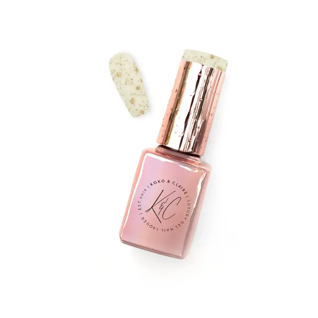 Clear Jelly Stamper KoKo & Claire Velvet Multi Confetti Gold gellak mat 12 ml