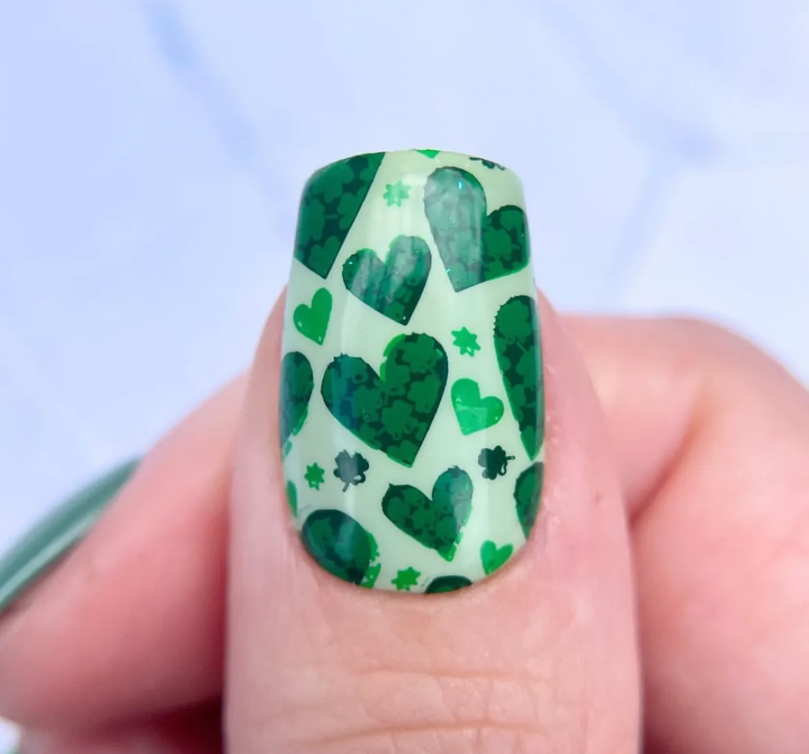 Clear Jelly Stamper CjSH-103 Shamrocks stampingplade St. Patrick