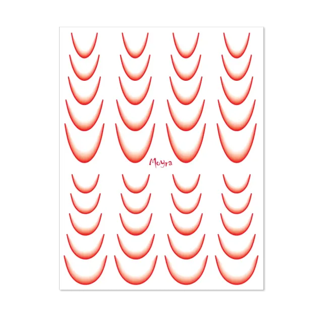 Moyra Ombre No.06 Red vandmærker 8x10 cm
