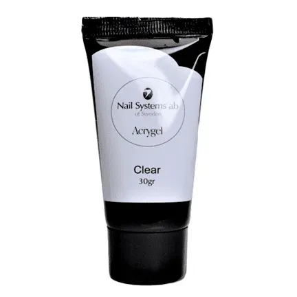 Mline Beauty Nail Systems Clear Acrygel klar 30g tube naturlig