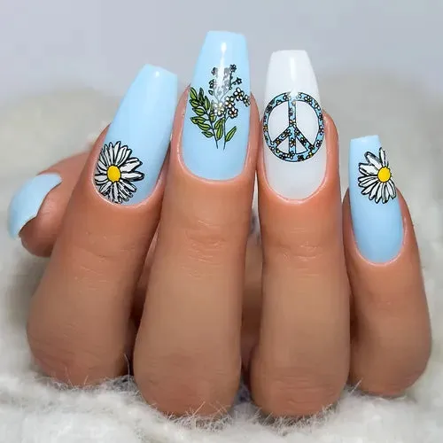Bohemia Groovy Daisy BS-05 stamping plade 12x6 cm retro