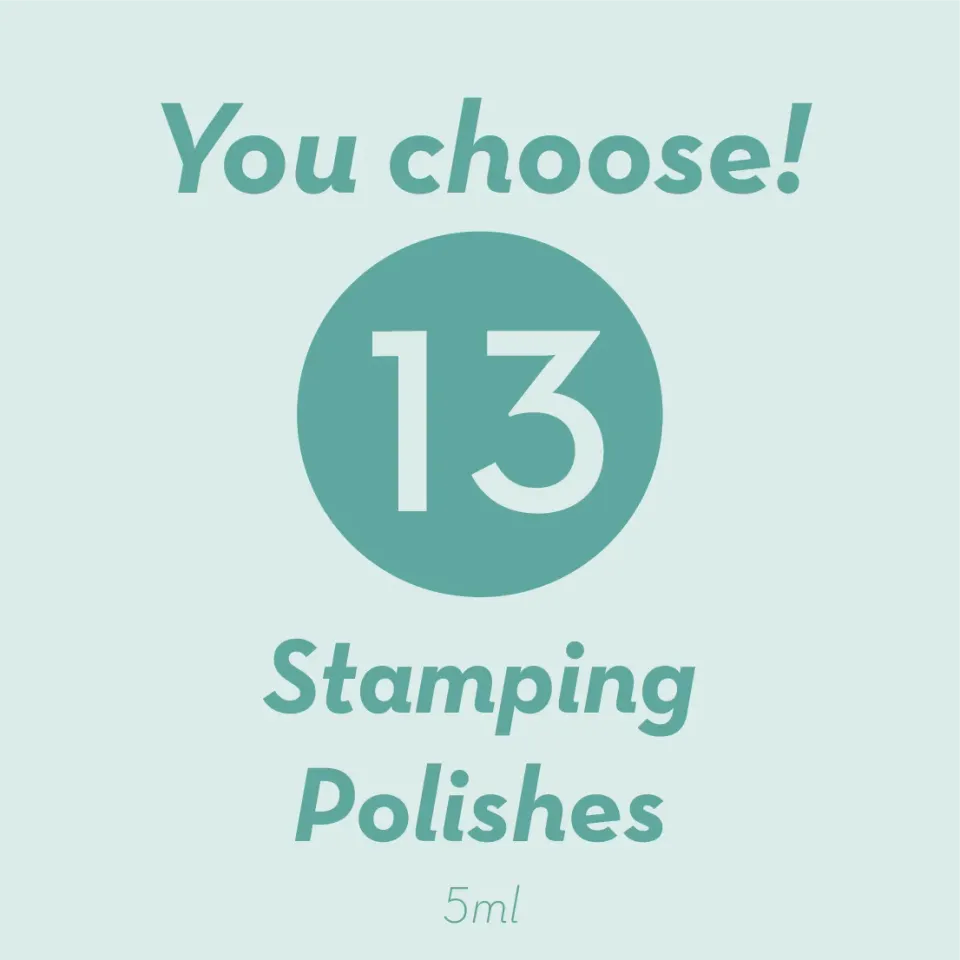 Clear Jelly Stamper You Choose stamping polish 13x5 ml sæt