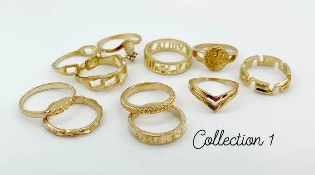 Clear Jelly Stamper KoKo & Claire Collection 1 ringe 9-11 stk guld