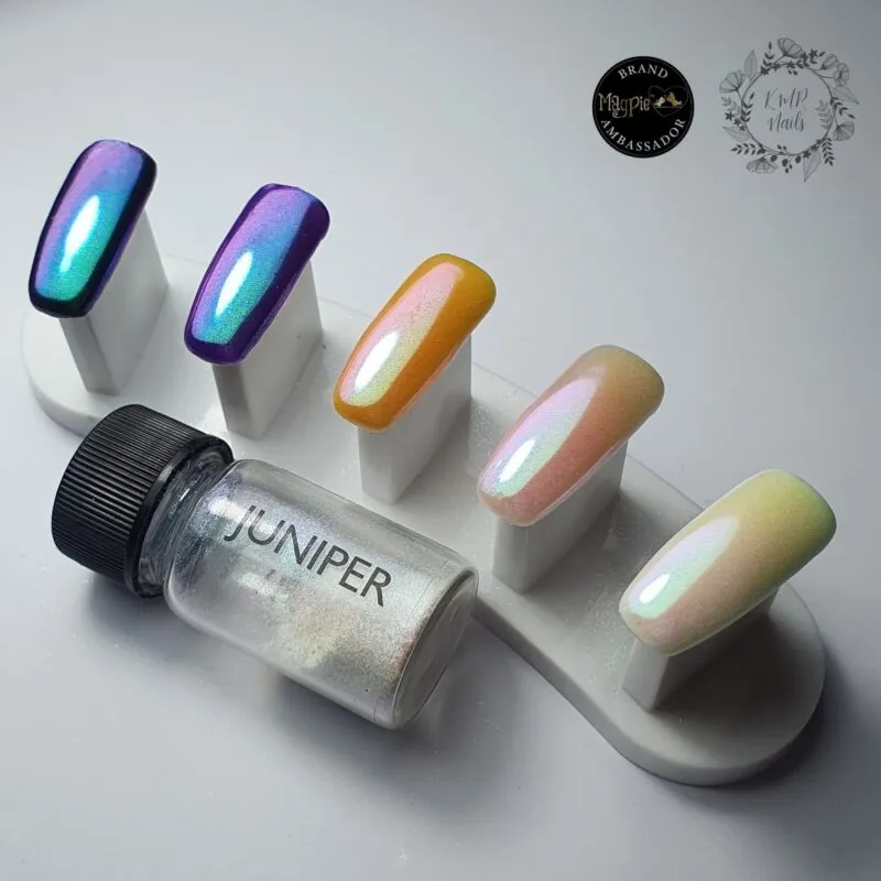 Indigo Nails Juniper Chrome neglepulver mørkegrøn