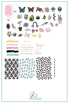 Clear Jelly Stamper Koko by Design CjS-103 stamping plade 14,5x9,5 cm