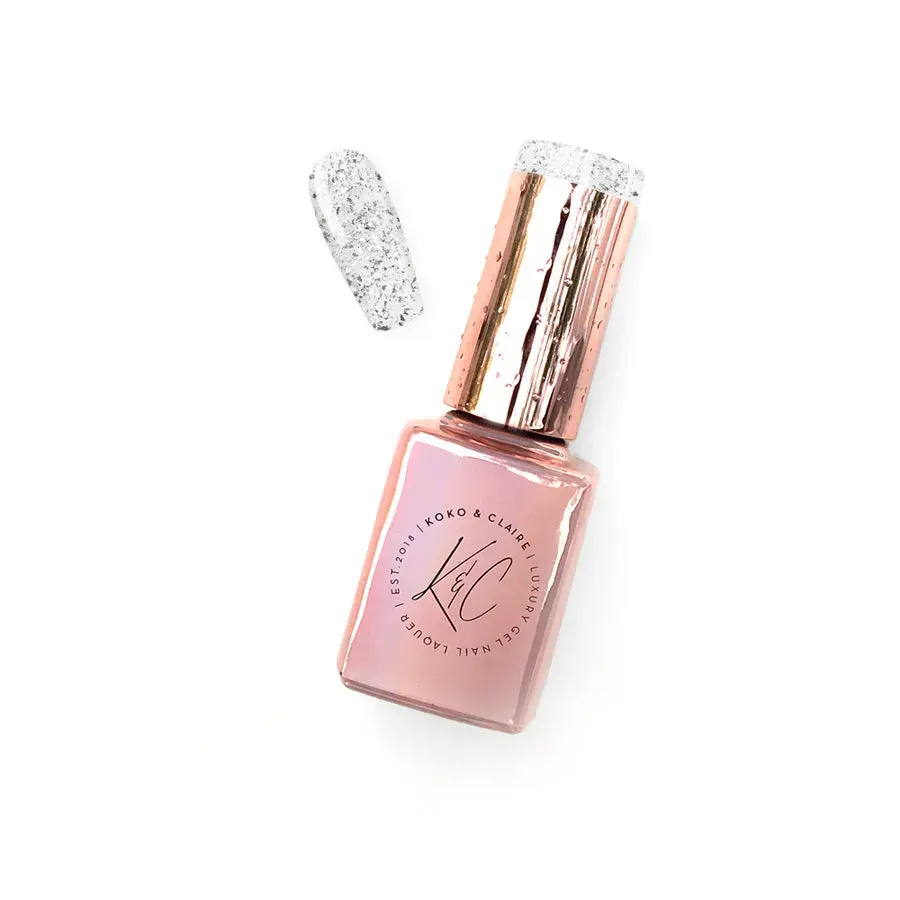 Clear Jelly Stamper Shatter Topcoat gellak sølv 12 ml