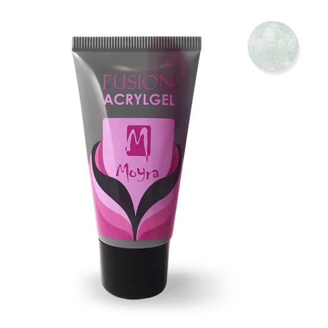 Moyra Fusion Colour Acrylgel No. 201 White Shell 30 ml hvid