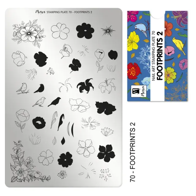 Moyra Stamping plate 70 Footprints 2 negle motivplade
