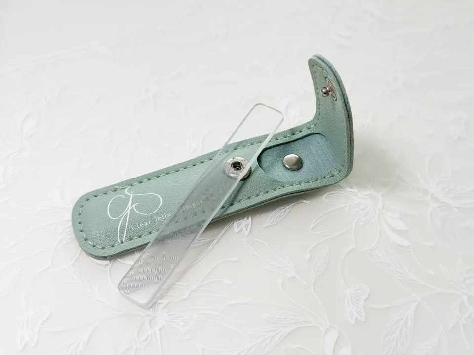 Clear Jelly Stamper Key Chain glasfil teal