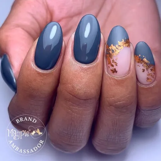 Indigo Nails Rose Guld bladguld negle
