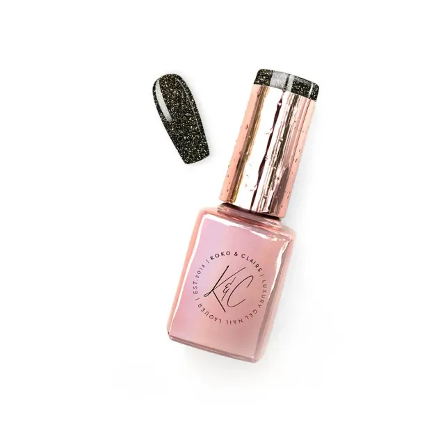Clear Jelly Stamper KoKo & Claire 0405 Swirling Sage gellak grøn 12ml glimmer