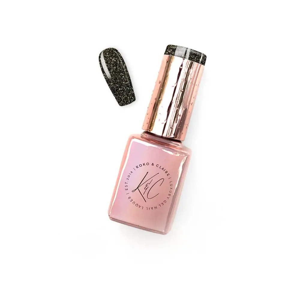 Clear Jelly Stamper KoKo & Claire 0405 Swirling Sage gellak grøn 12ml glimmer