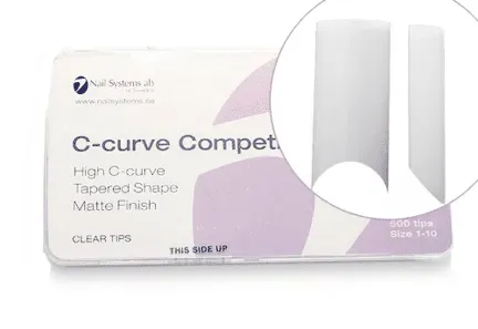 Mline C-curve negletips clear 500 stk dyb kurve