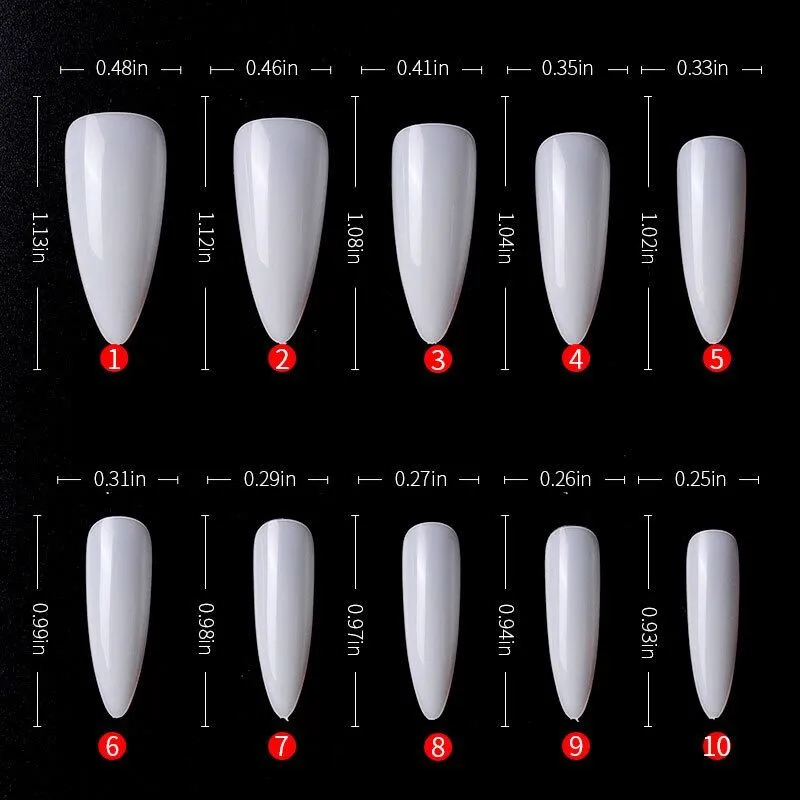 Moonflair Decoration Tips negletips almond medium 500 stk