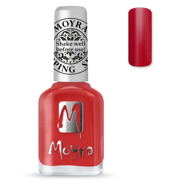 Moyra Stamping neglelak SP02 Red 12 ml rød