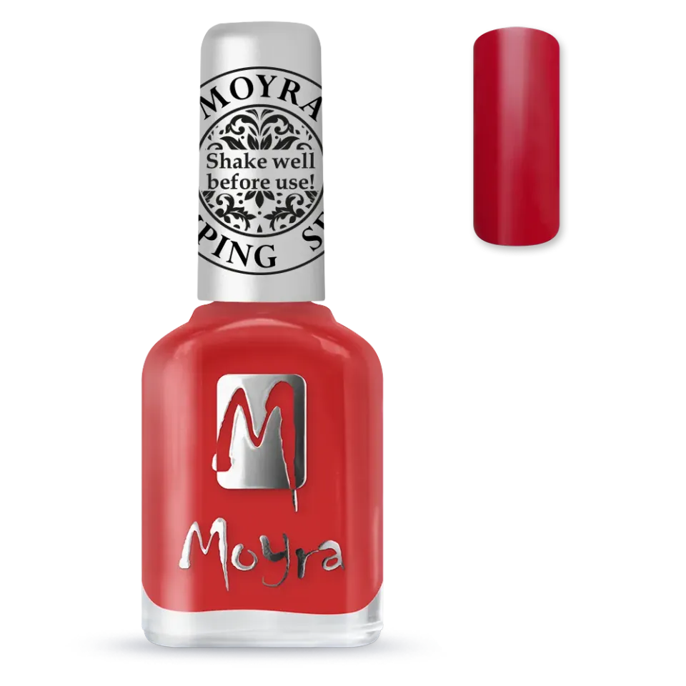 Moyra Stamping neglelak SP02 Red 12 ml rød