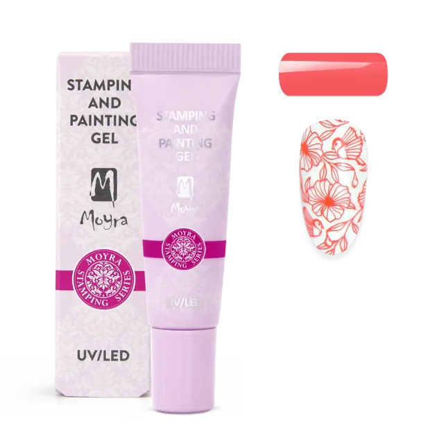 Moyra Stamping painting gel No. 16 Vivid Coral 7 g koral