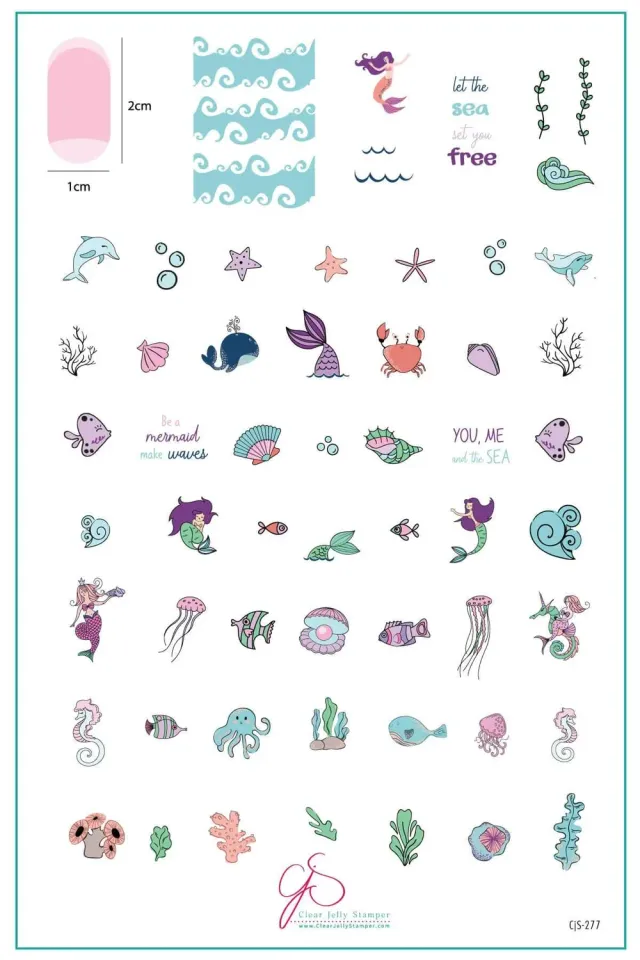 Clear Jelly Stamper CjS-277 You Me Sea stamping plade havmotiver