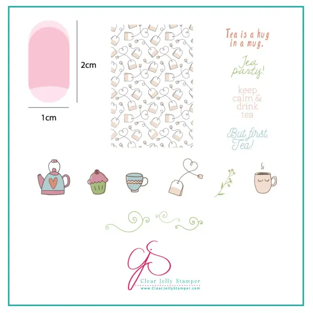 Clear Jelly Stamper CjS-90 Steeped stamping plade 6x6 cm