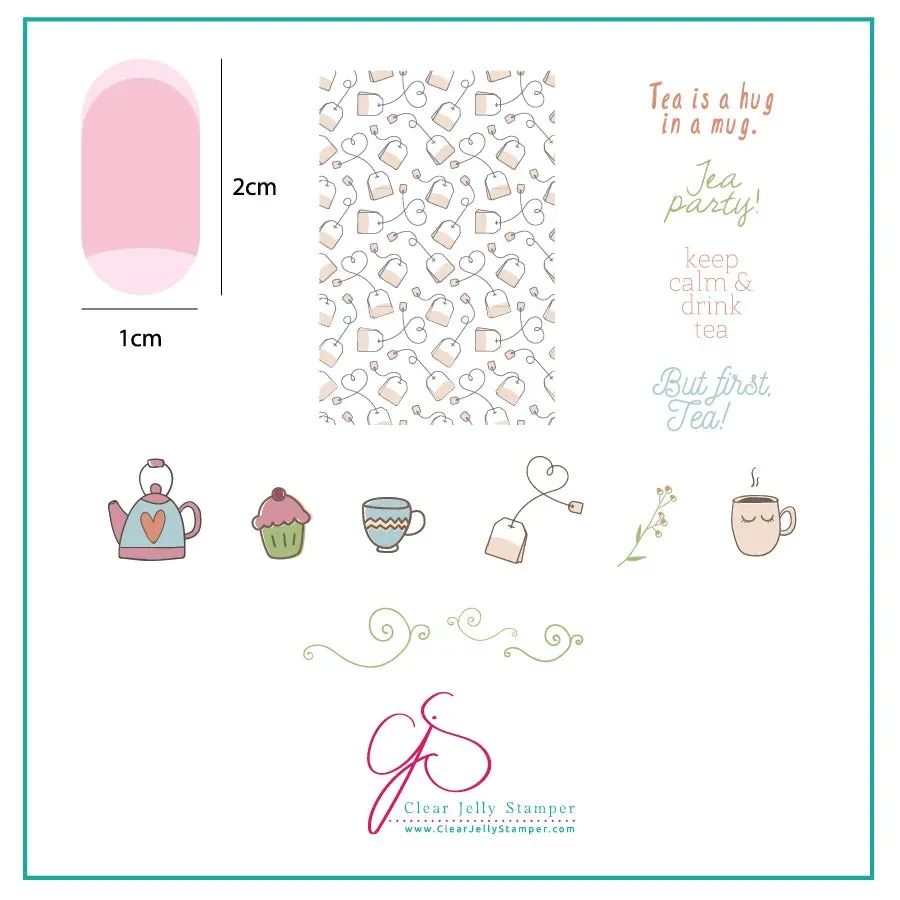 Clear Jelly Stamper CjS-90 Steeped stamping plade 6x6 cm