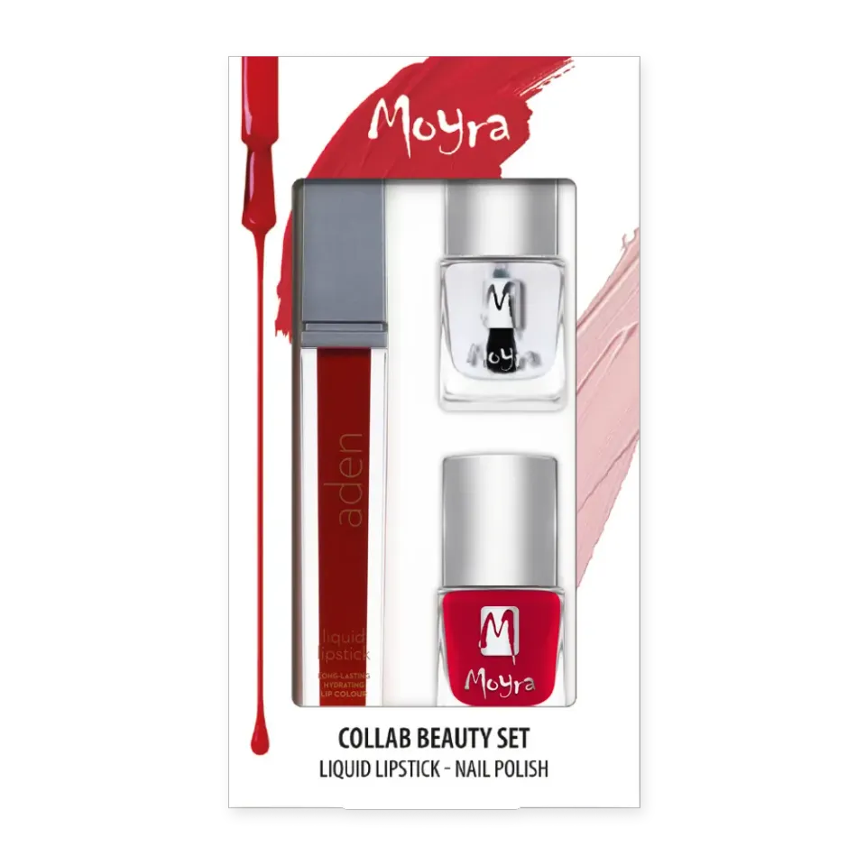 Moyra Collab No. 05 beautysæt neglelak og læbestift 3 x 7 ml