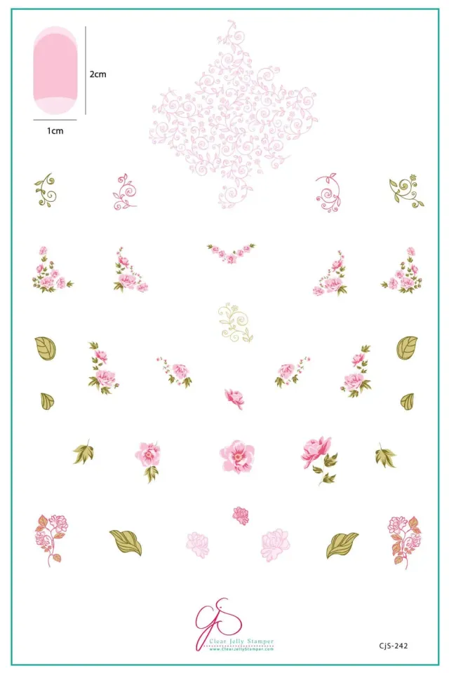 Clear Jelly Stamper Summer Rose CjS-242 stempelplade roser