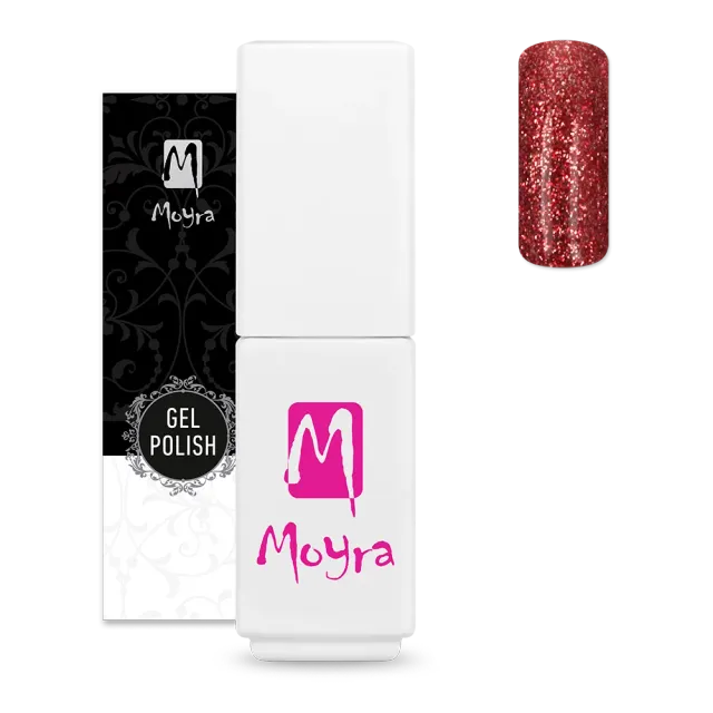 Moyra Diamond Mini gellak 606 Red 5,5 ml glitrende