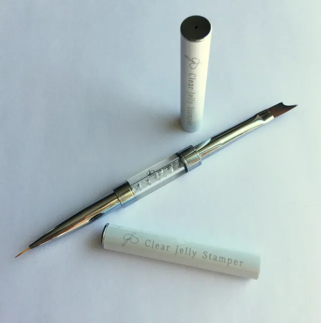 Clear Jelly Stamper French Mani Brush neglepensel dobbelt fransk