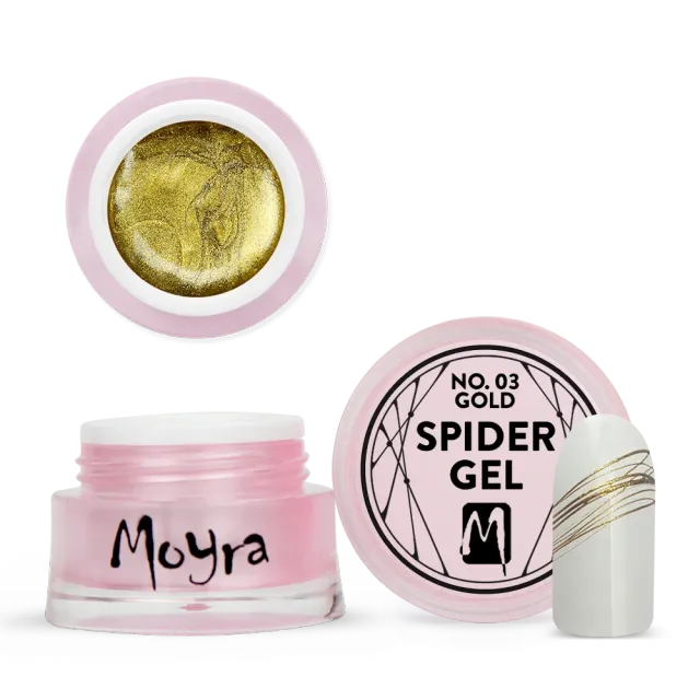 Moyra Spider No.03 Gold negle gel 5 g guld