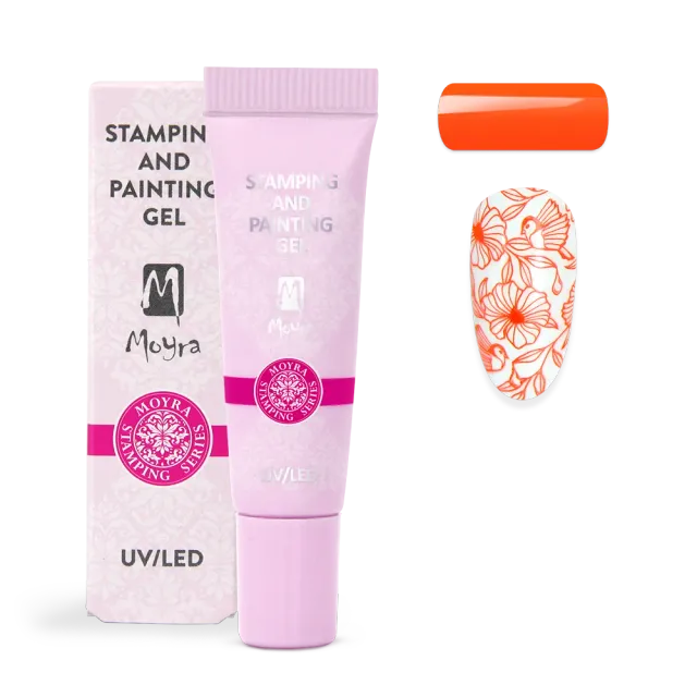 Moyra Stamping gel 11 Vivid Orange 7 g dækkende