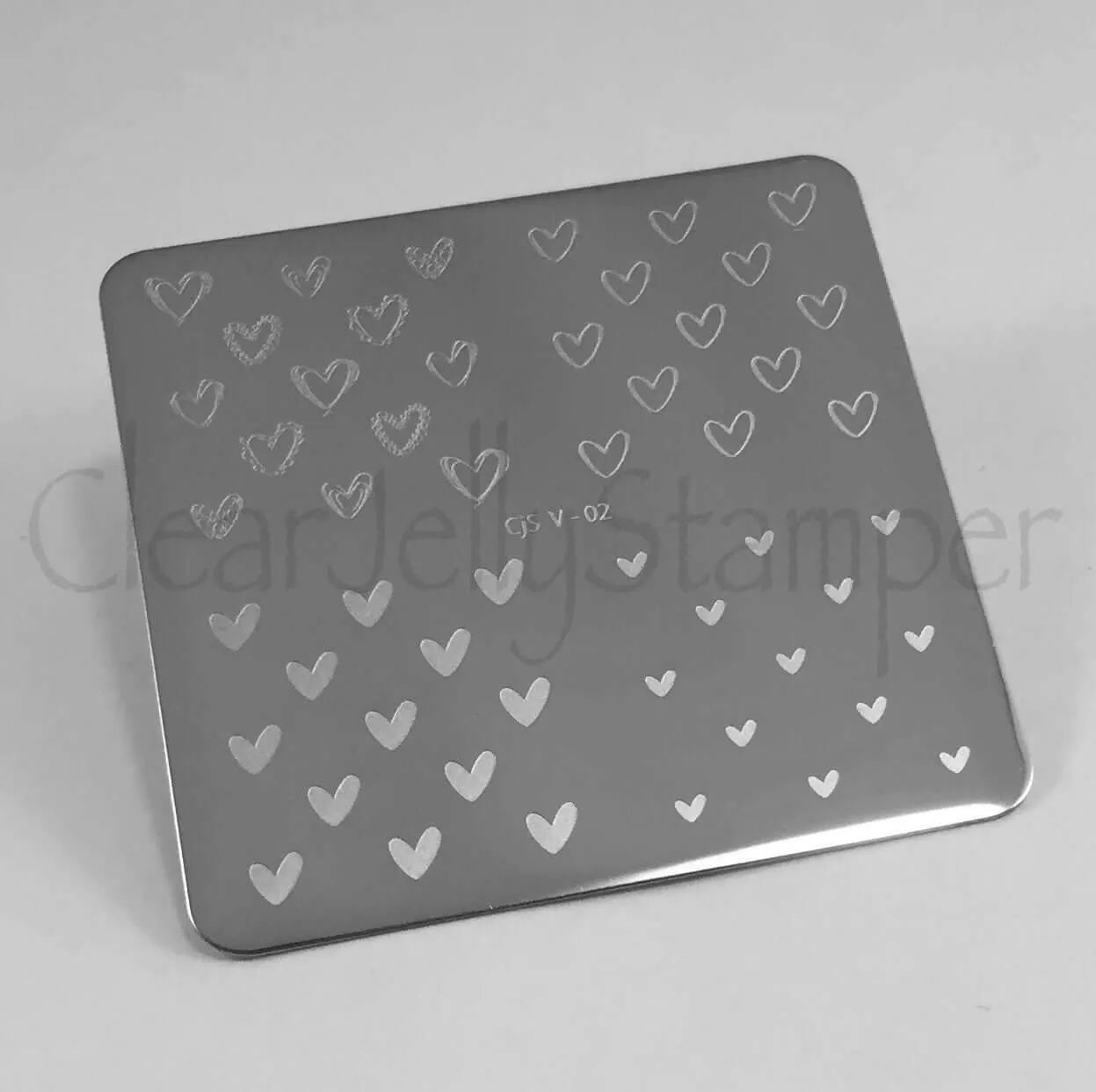 Clear Jelly Stamper CjSV-02 Super Cute Hearts stampingplade hjerter