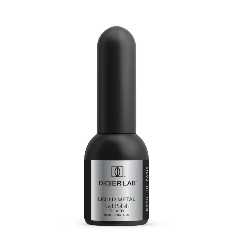 Didier Lab Liquid Metal Silver gellak sølv HEMA-fri