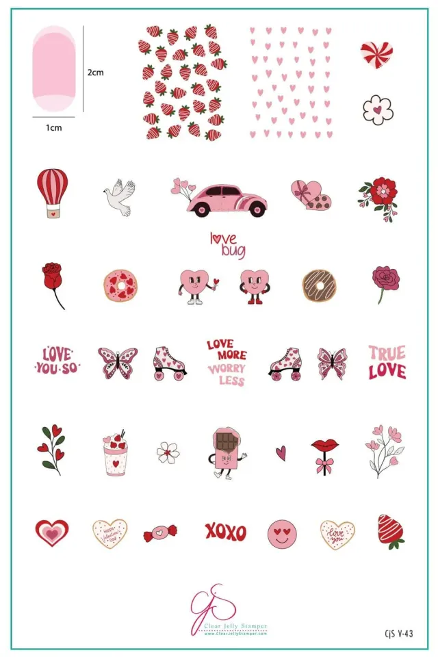 Clear Jelly Stamper Love Bug CjSV-43 stempelplade Valentin