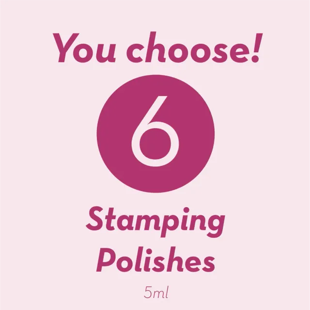 Clear Jelly Stamper 6 stampinglak 5 ml valgfrit sæt